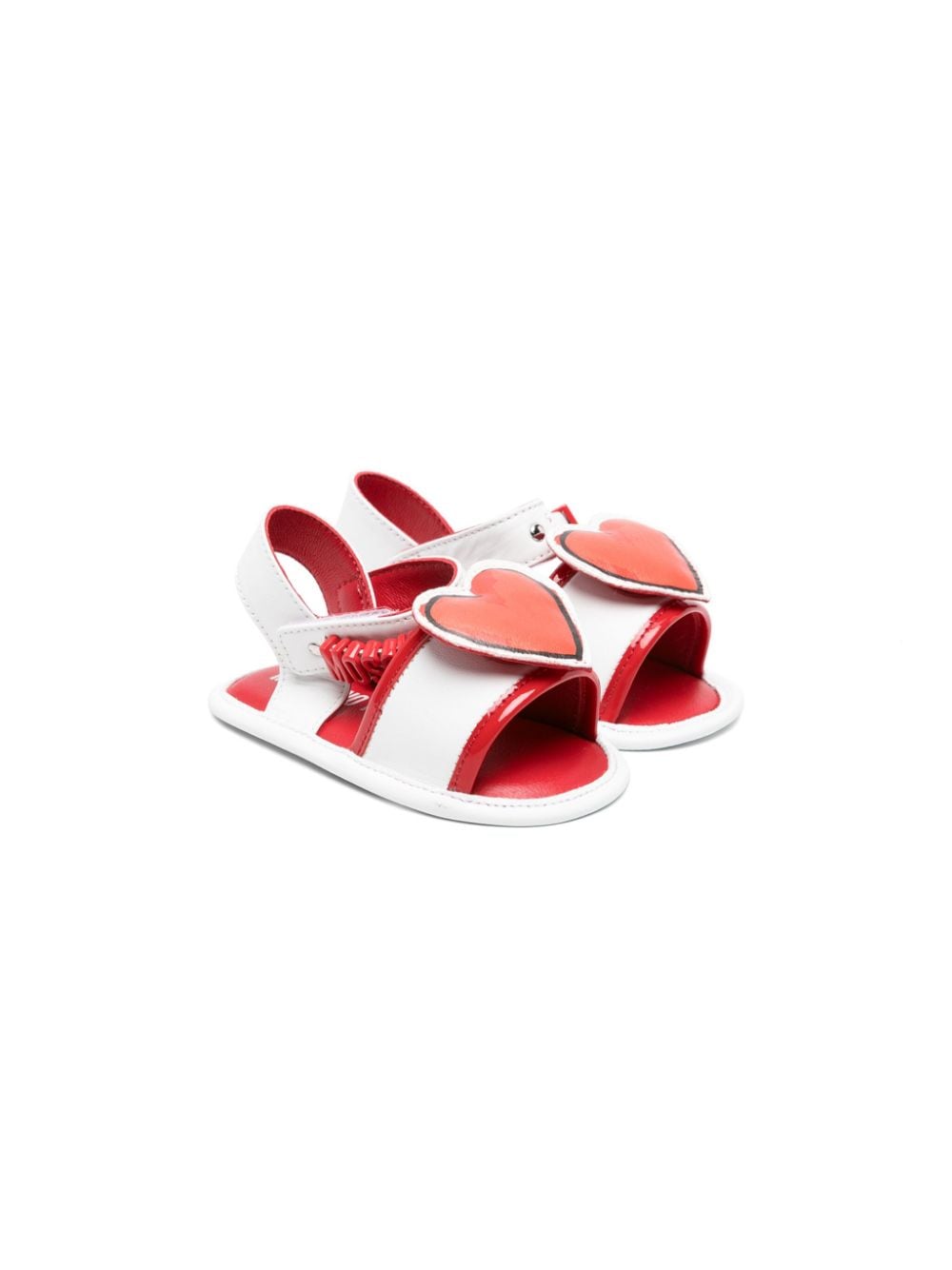 Moschino Kids logo-lettering leather sandals - White von Moschino Kids