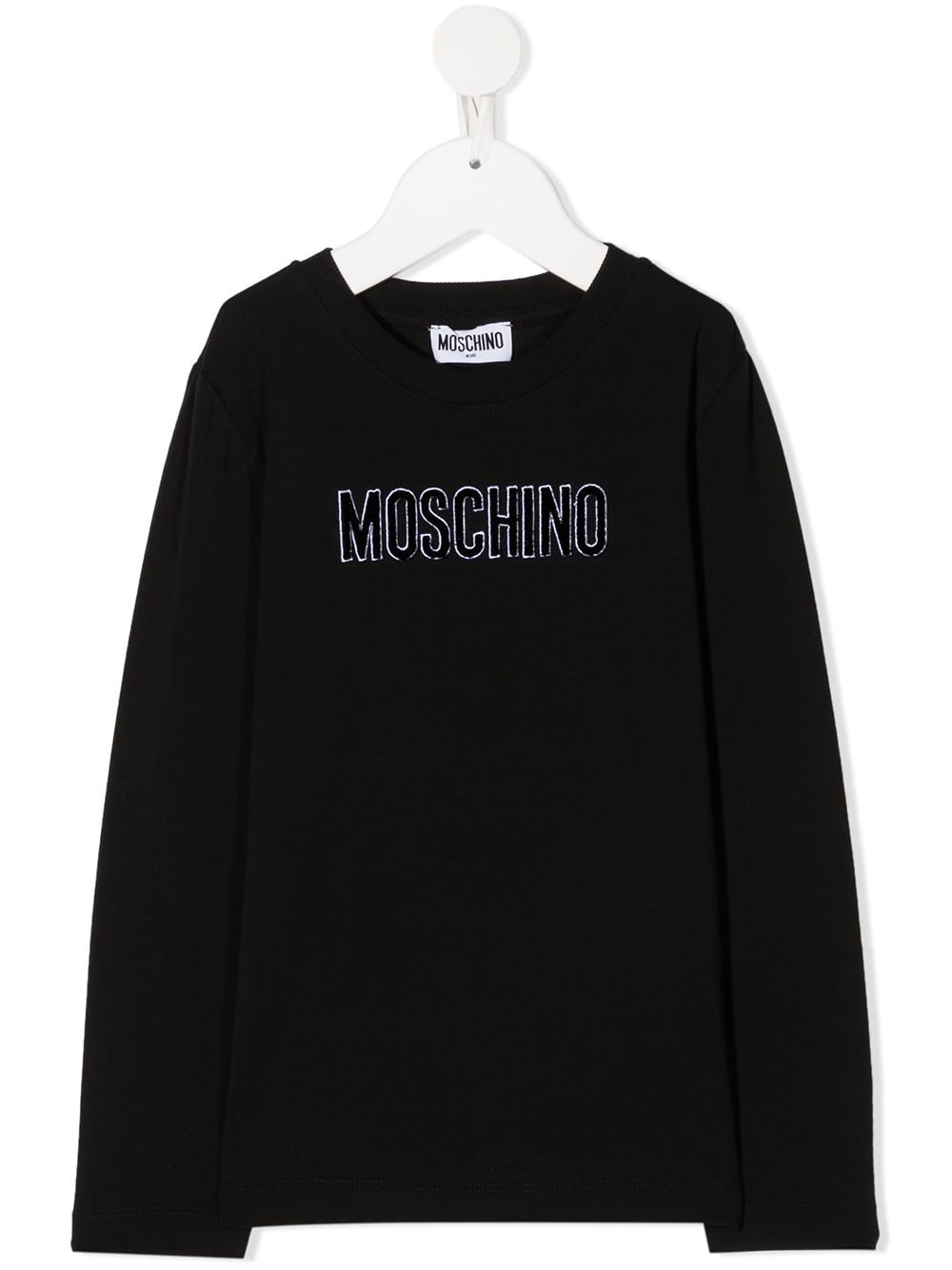 Moschino Kids logo long-sleeve top - Black von Moschino Kids
