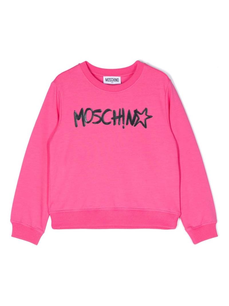 Moschino Kids logo-pint sweatshirt - Pink von Moschino Kids
