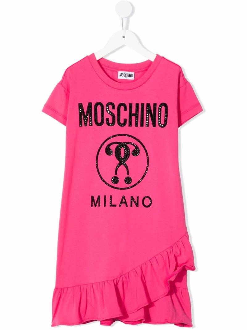 Moschino Kids logo-print T-shirt dress - Pink von Moschino Kids