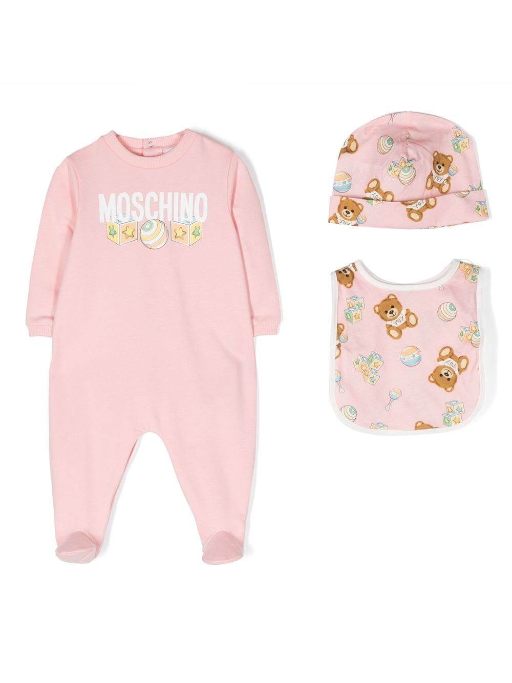Moschino Kids logo-print babygrow set - Pink von Moschino Kids