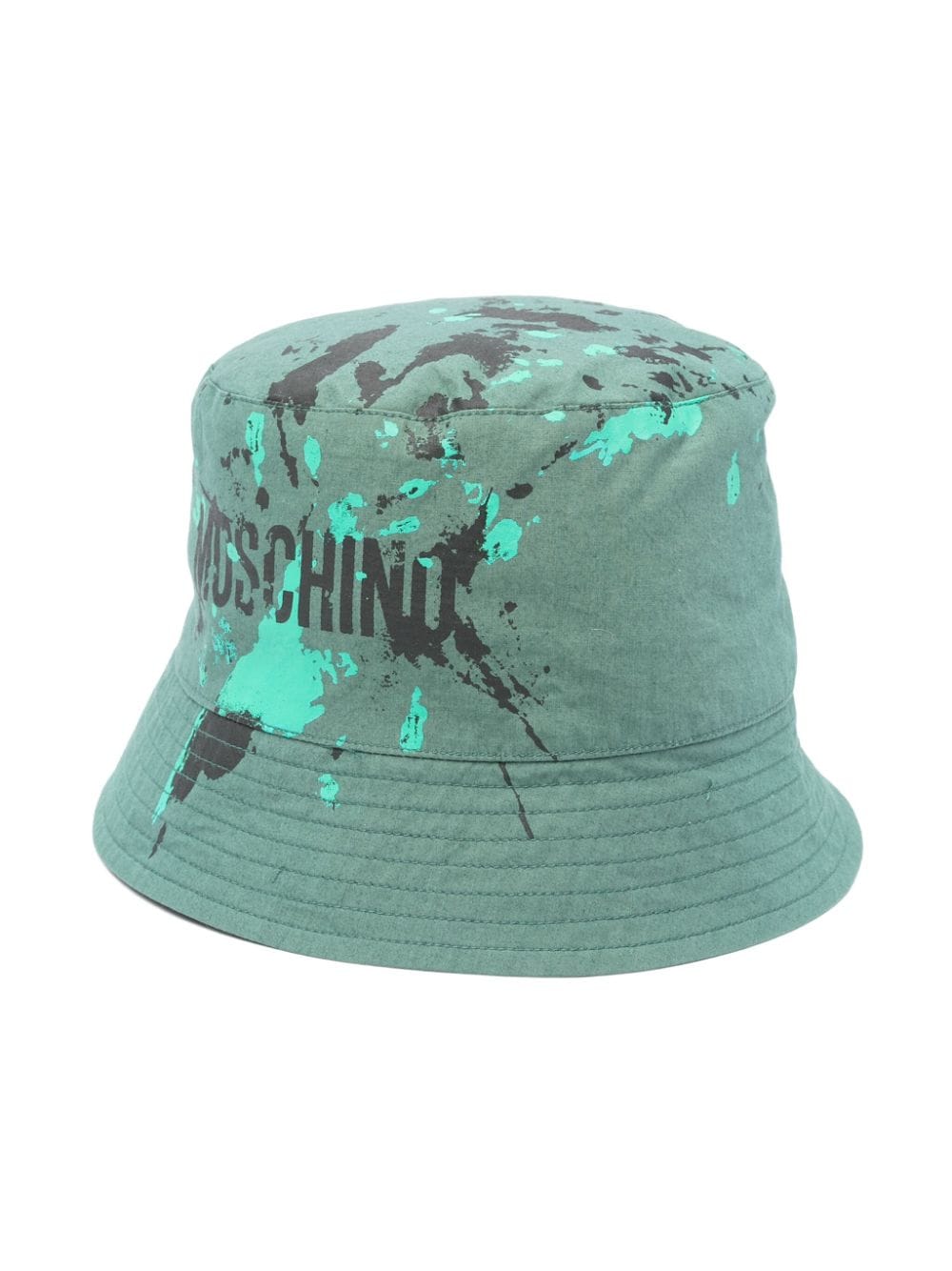 Moschino Kids logo-print bucket hat - Green von Moschino Kids