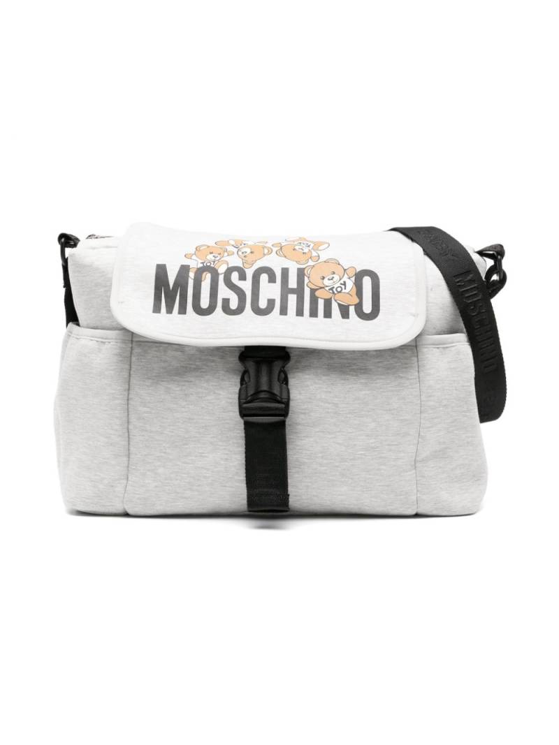 Moschino Kids logo-print changing mat and bag set - Grey von Moschino Kids