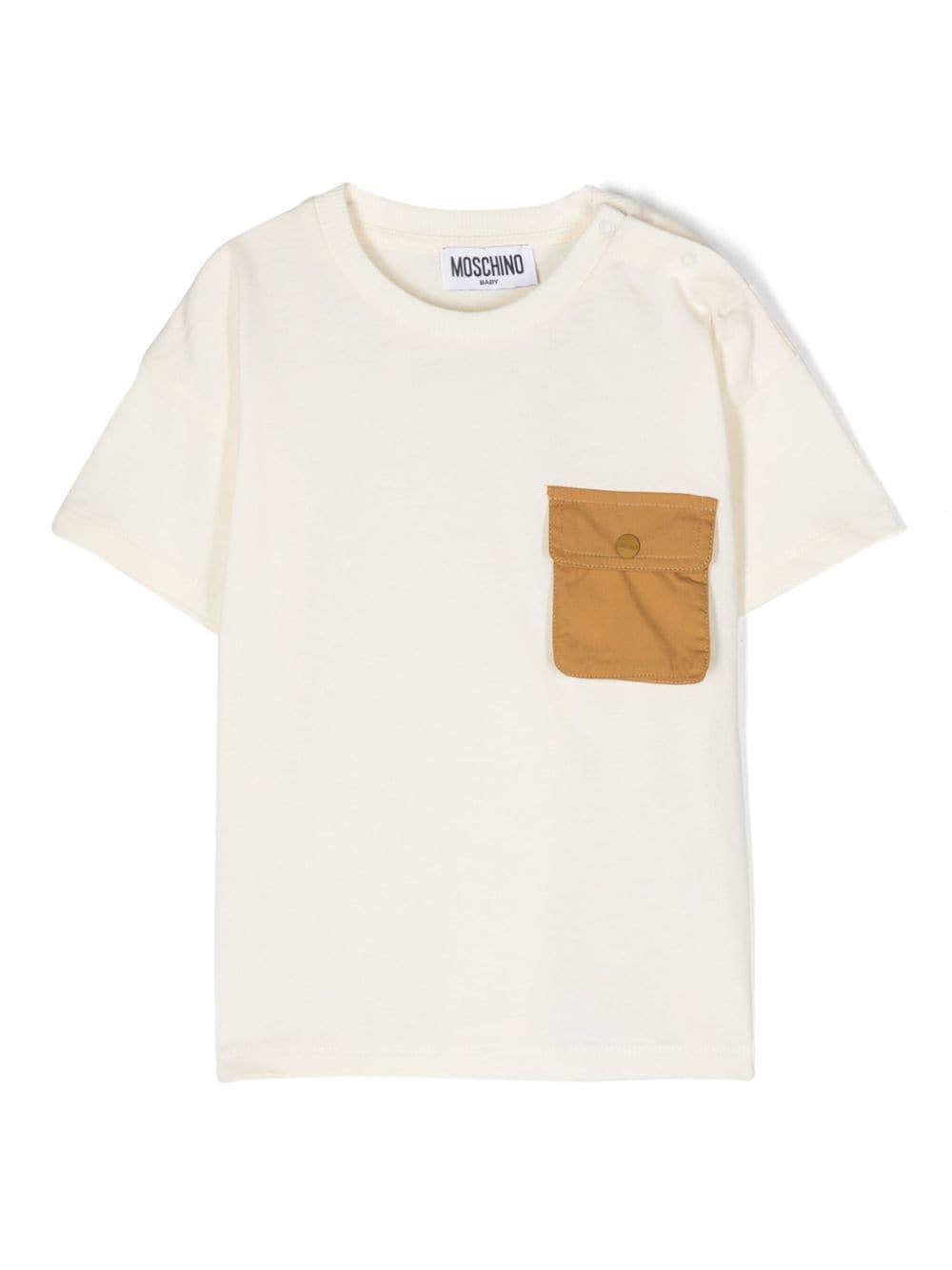 Moschino Kids logo-print cotton T-shirt - Neutrals von Moschino Kids