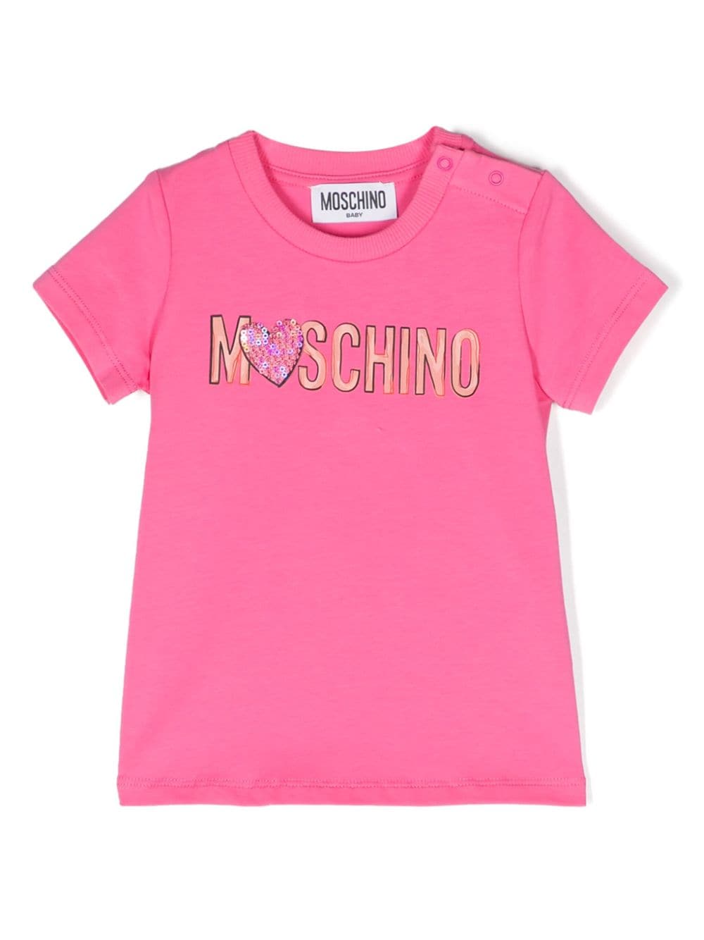 Moschino Kids logo-print cotton T-shirt - Pink von Moschino Kids