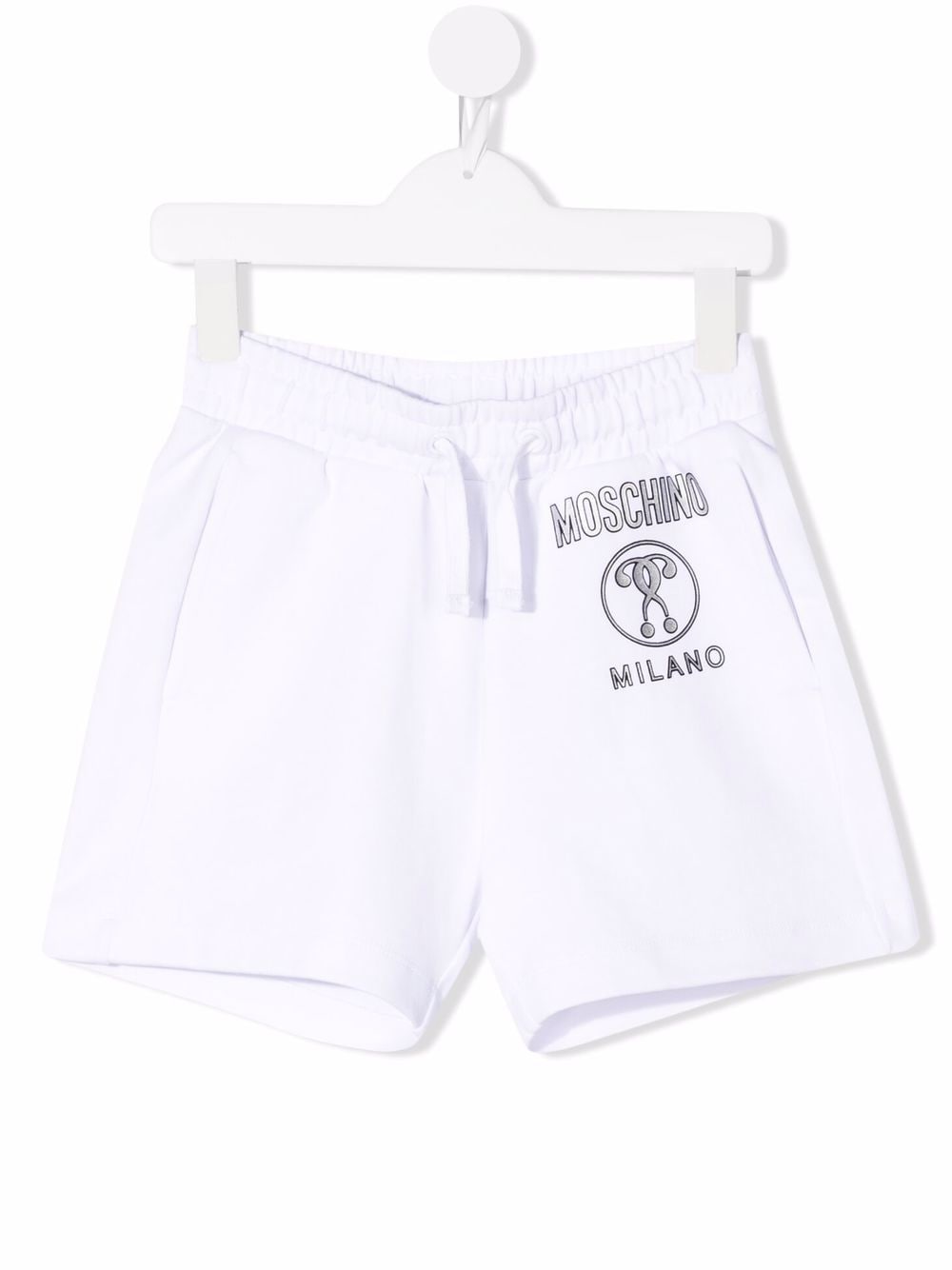 Moschino Kids logo-print cotton-blend track shorts - White von Moschino Kids
