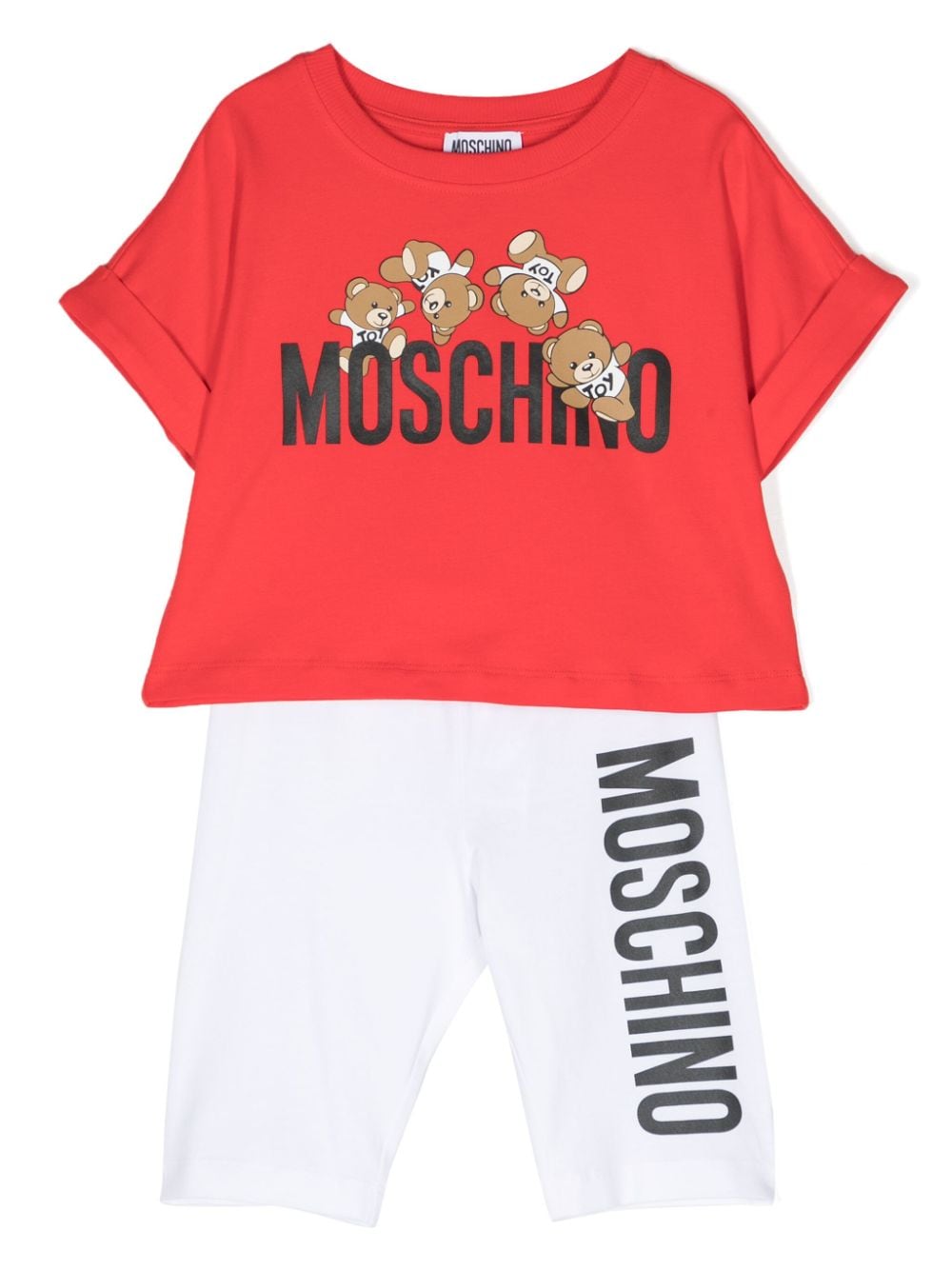 Moschino Kids logo-print cotton short set - White von Moschino Kids