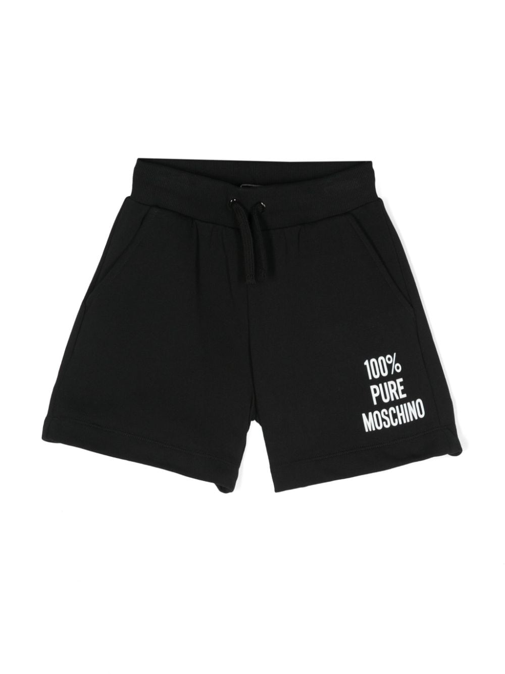 Moschino Kids logo-print cotton shorts - Black von Moschino Kids