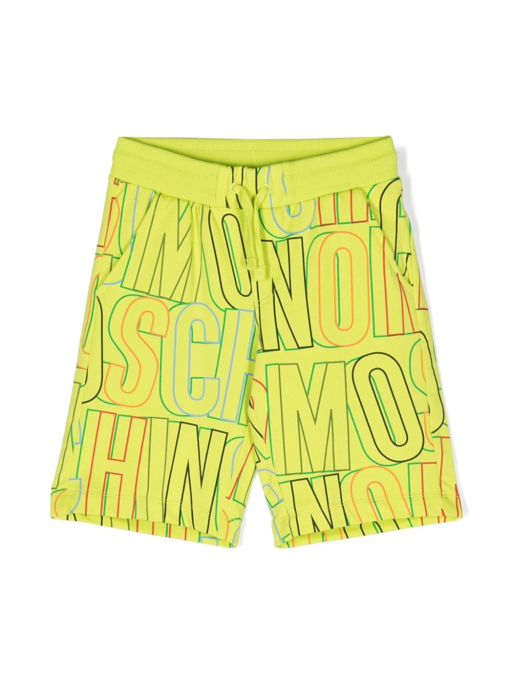 Moschino Kids logo-print cotton shorts - Green von Moschino Kids