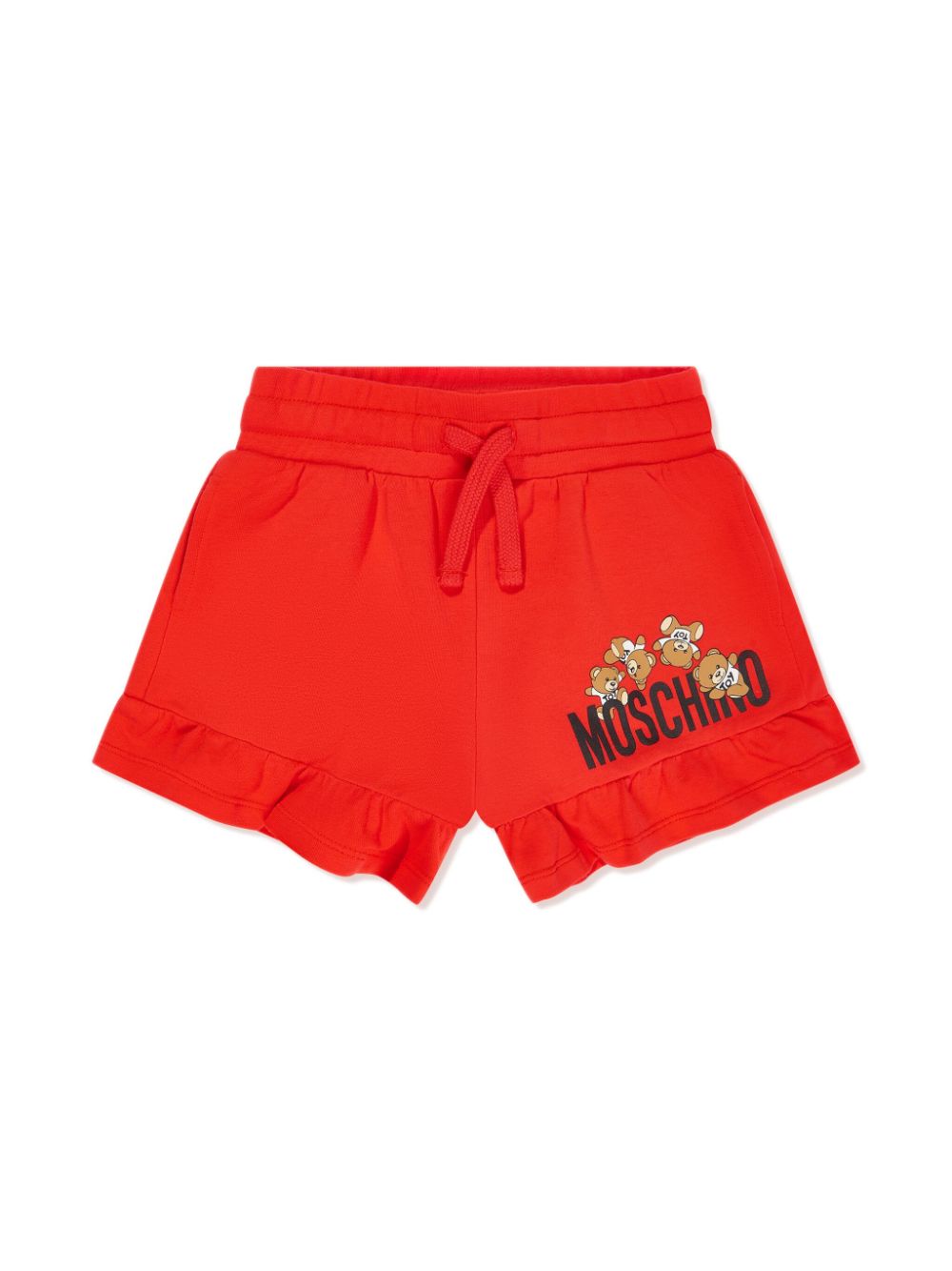 Moschino Kids logo-print cotton shorts - Red von Moschino Kids