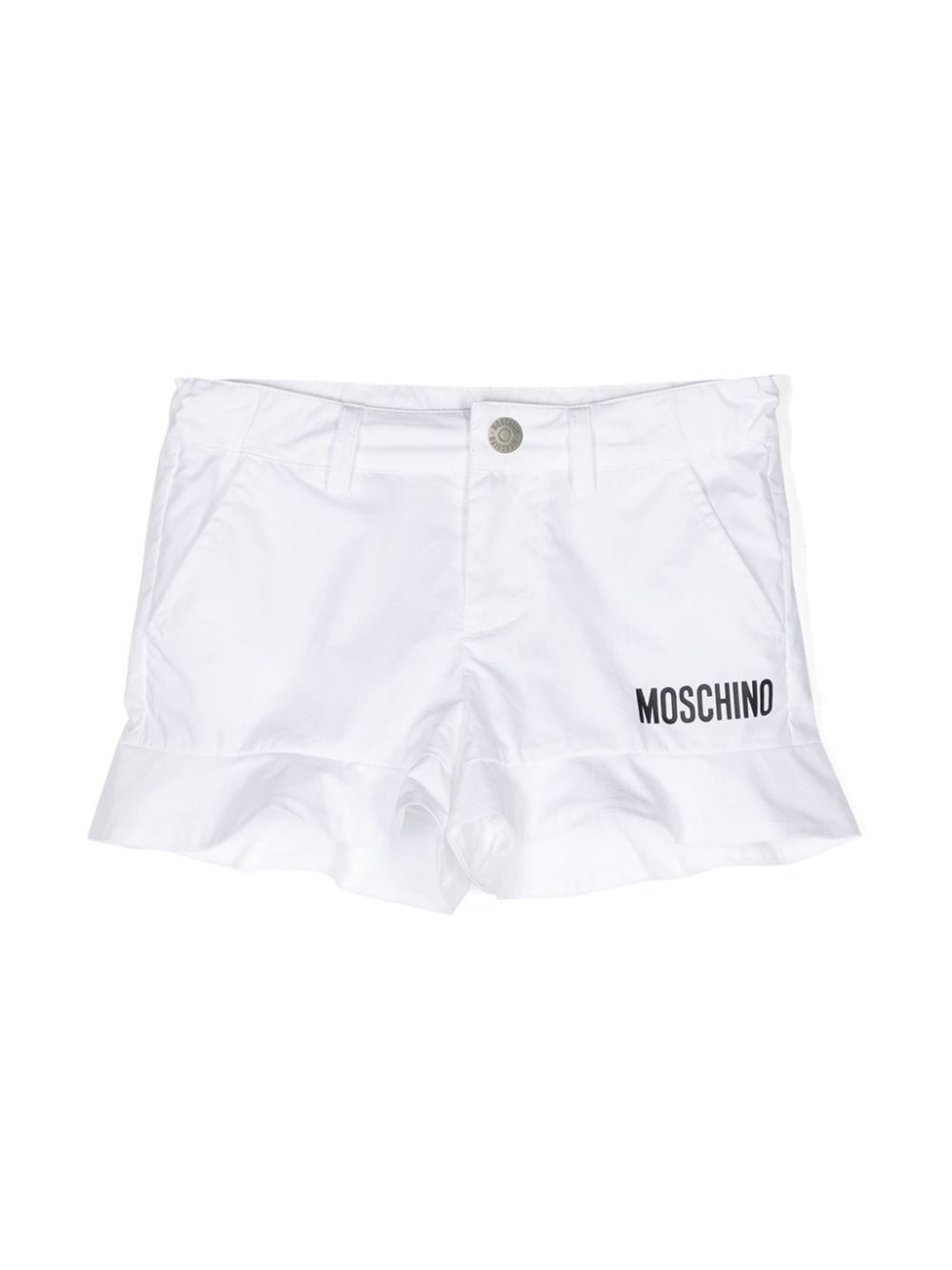 Moschino Kids logo-print cotton shorts - White von Moschino Kids