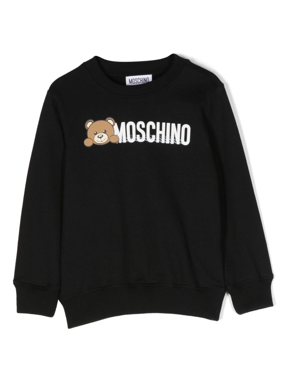 Moschino Kids logo-print cotton sweatshirt - Black von Moschino Kids