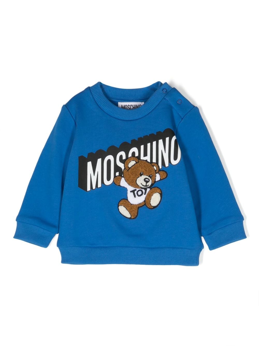 Moschino Kids logo-print cotton sweatshirt - Blue von Moschino Kids