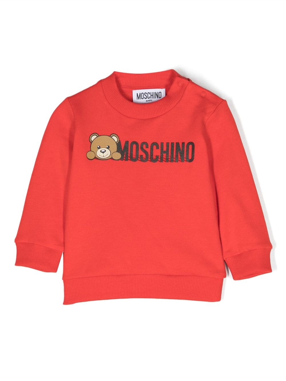 Moschino Kids logo-print cotton sweatshirt - Red von Moschino Kids