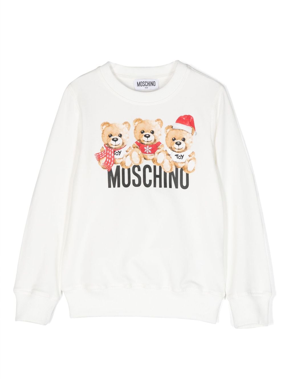 Moschino Kids logo-print cotton sweatshirt - White von Moschino Kids