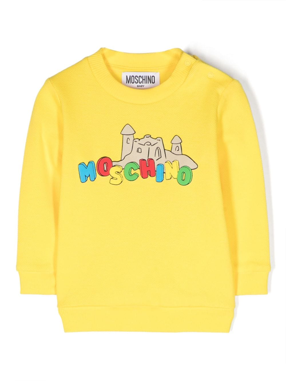 Moschino Kids logo-print cotton sweatshirt - Yellow von Moschino Kids