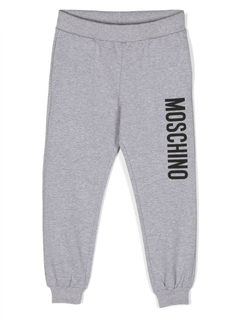 Moschino Kids logo-print cotton track pants - Grey von Moschino Kids