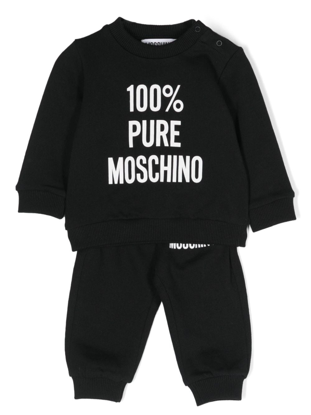 Moschino Kids logo-print cotton tracksuit - Black von Moschino Kids