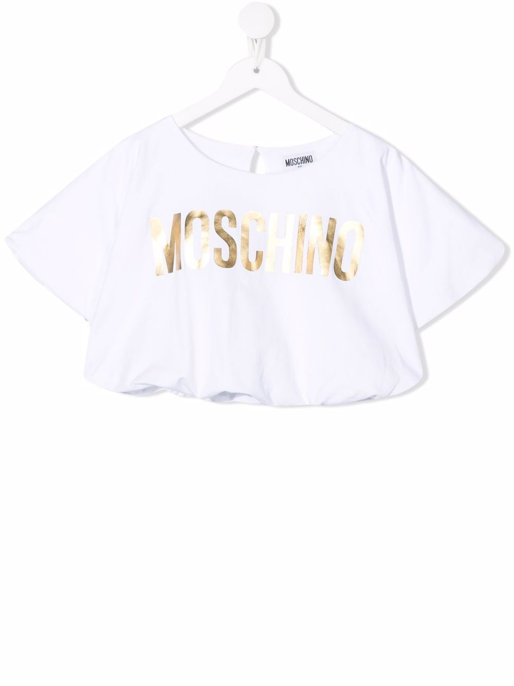 Moschino Kids logo-print cropped T-shirt - White von Moschino Kids