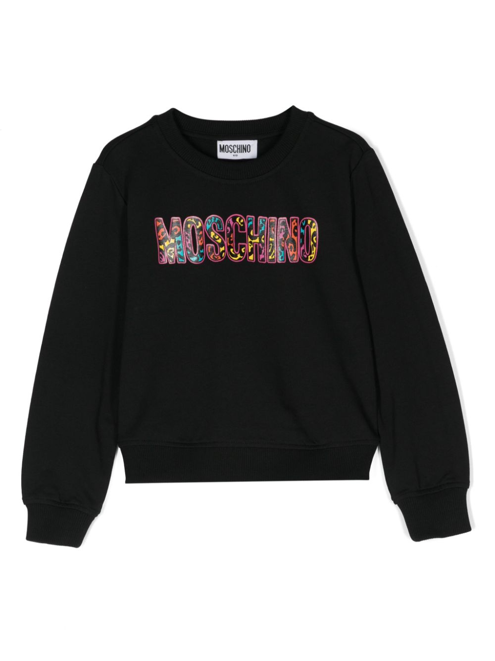 Moschino Kids logo-print cropped sweatshirt - Black von Moschino Kids