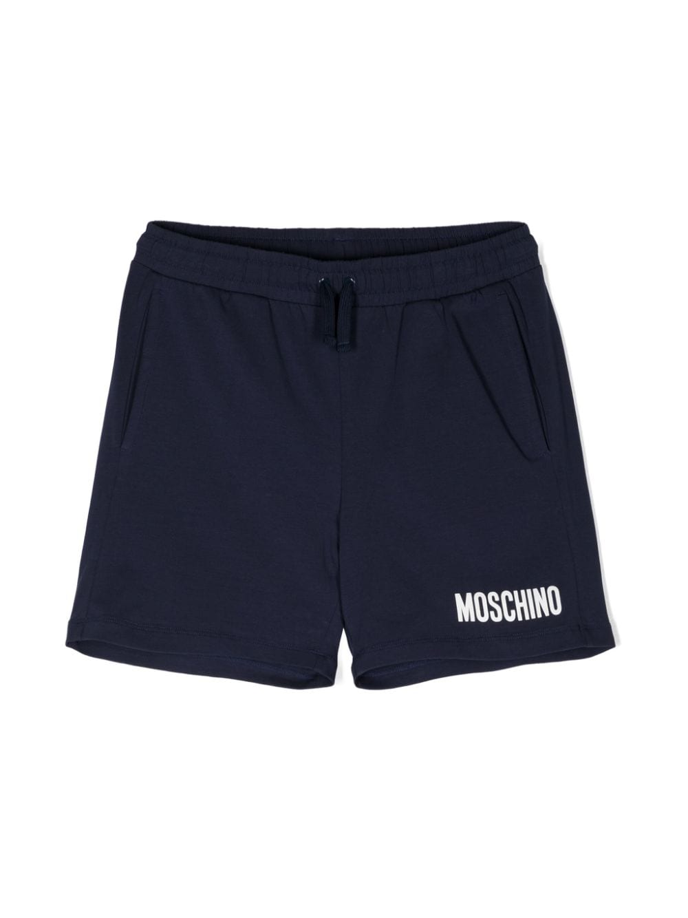 Moschino Kids logo-print drawstring shorts - Blue von Moschino Kids