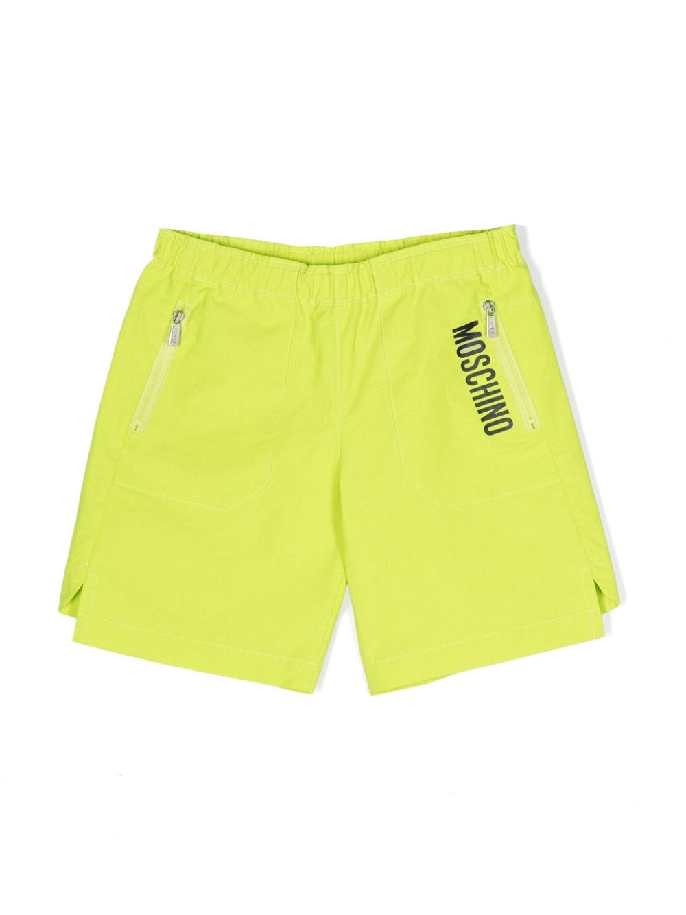 Moschino Kids logo-print elasticated-waistband shorts - Green von Moschino Kids