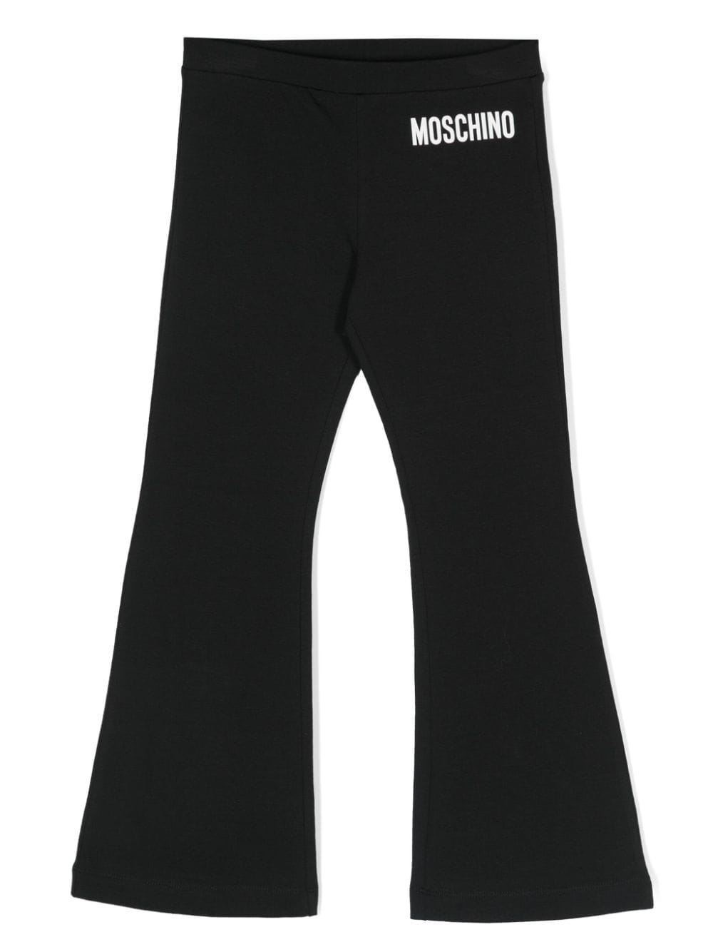 Moschino Kids logo-print flared trousers - Black von Moschino Kids