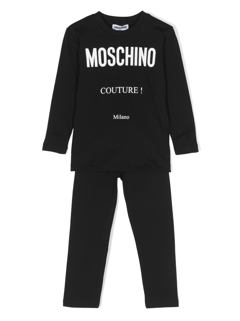 Moschino Kids logo-print jersey tracksuit - Black von Moschino Kids