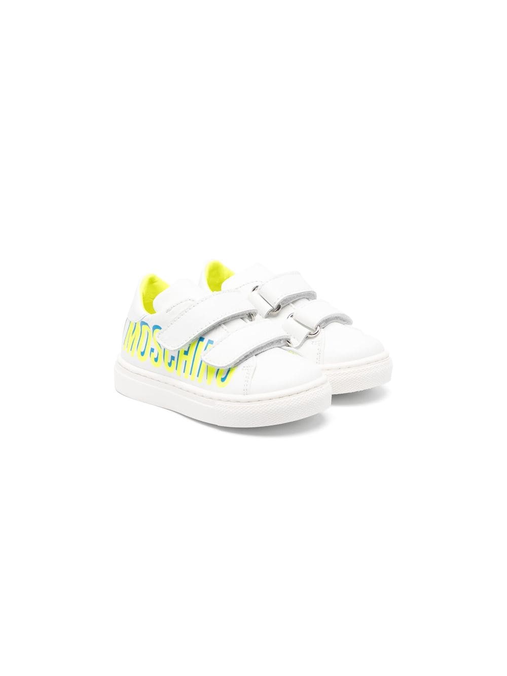 Moschino Kids logo-print leather sneakers - White von Moschino Kids