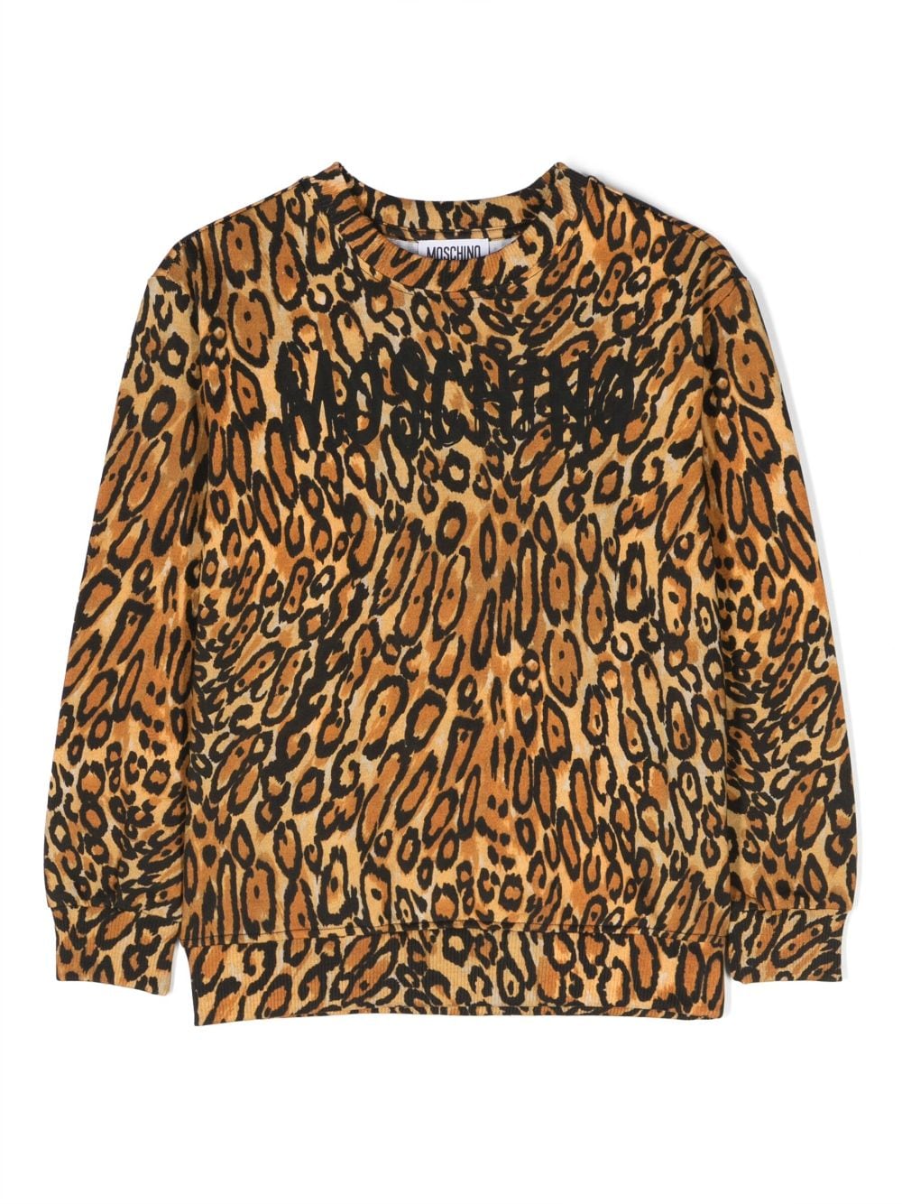 Moschino Kids logo-print long-sleeve sweatshirt - Brown von Moschino Kids