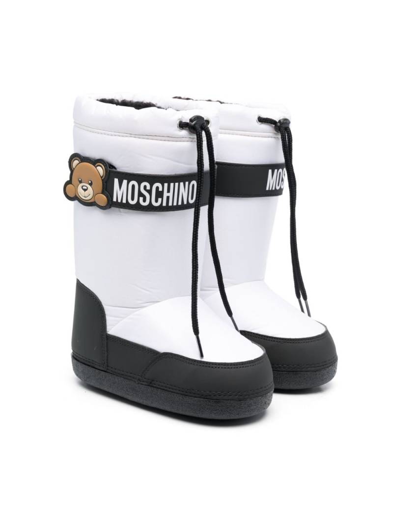 Moschino Kids logo-print non-slip snow boots - White von Moschino Kids