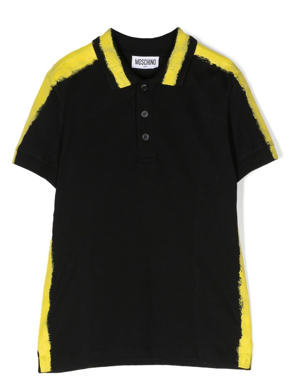 Moschino Kids logo-print polo shirt - Black von Moschino Kids
