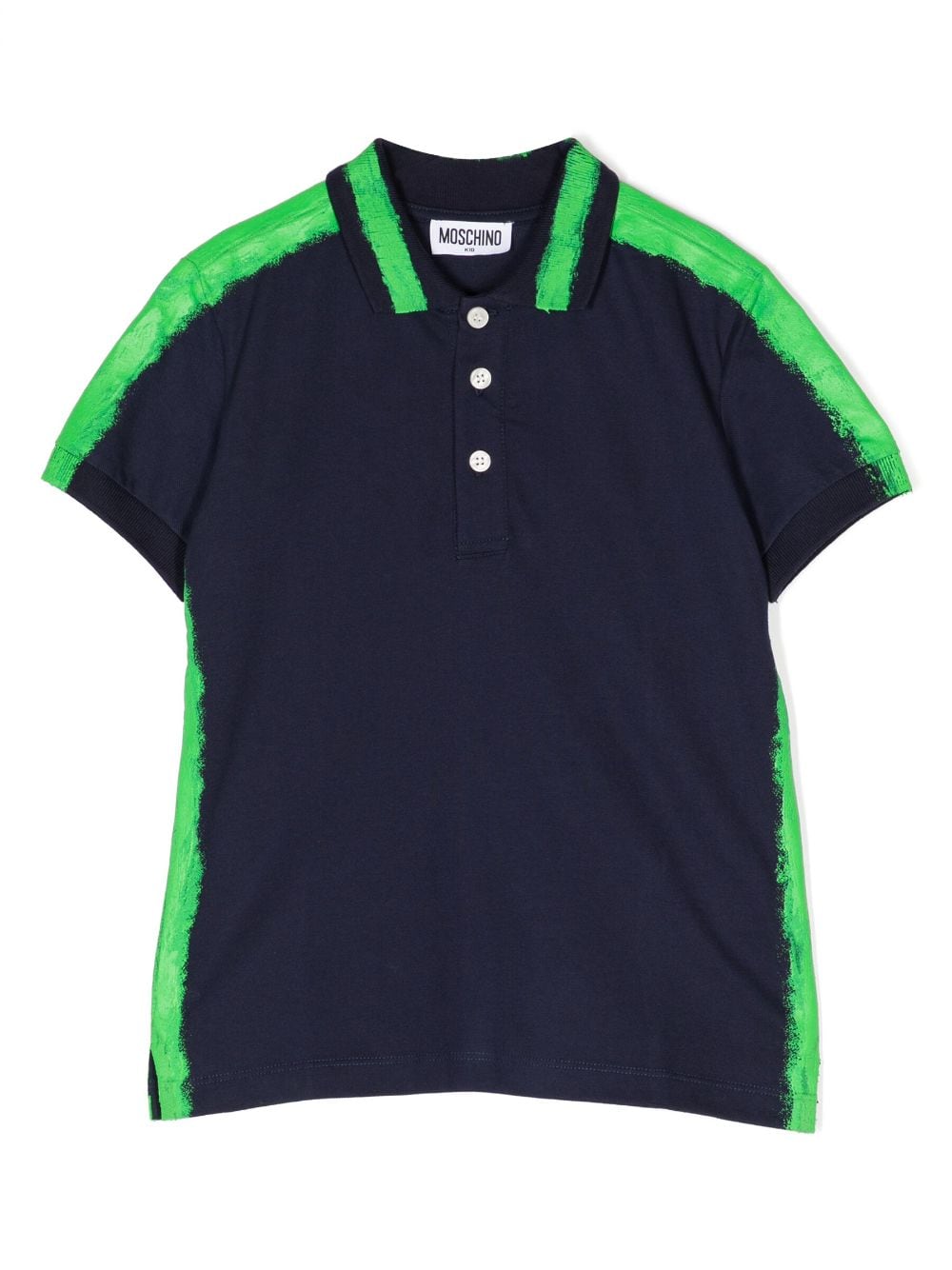 Moschino Kids logo-print polo shirt - Blue von Moschino Kids