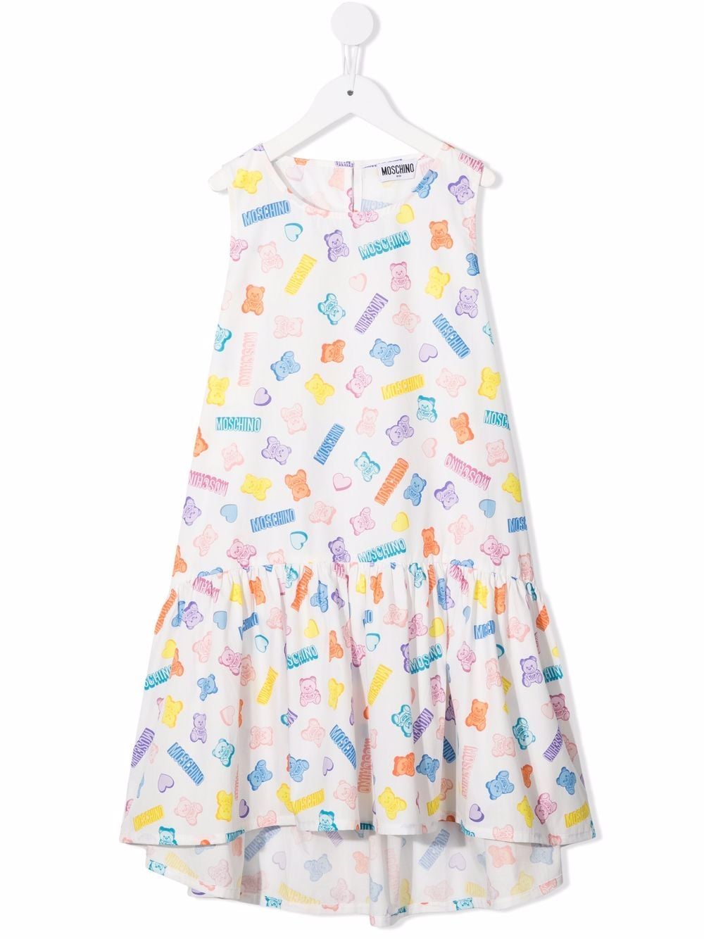 Moschino Kids logo print shift dress - White von Moschino Kids