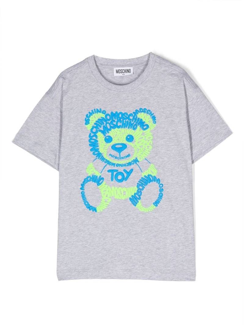 Moschino Kids logo-print short-sleeve T-shirt - Grey von Moschino Kids