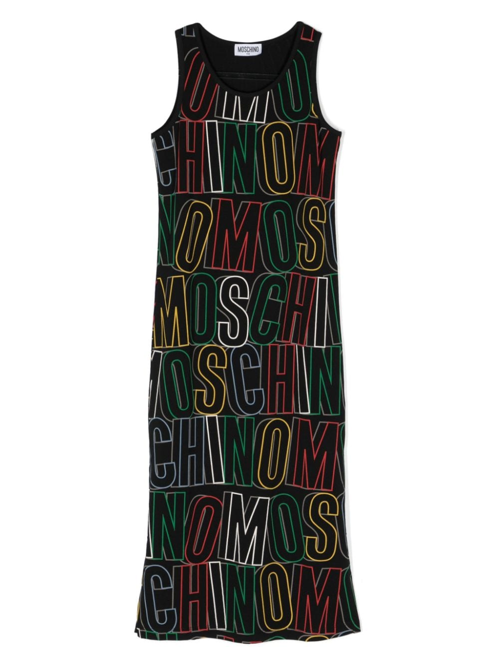 Moschino Kids logo-print sleeveless maxi dress - Black von Moschino Kids