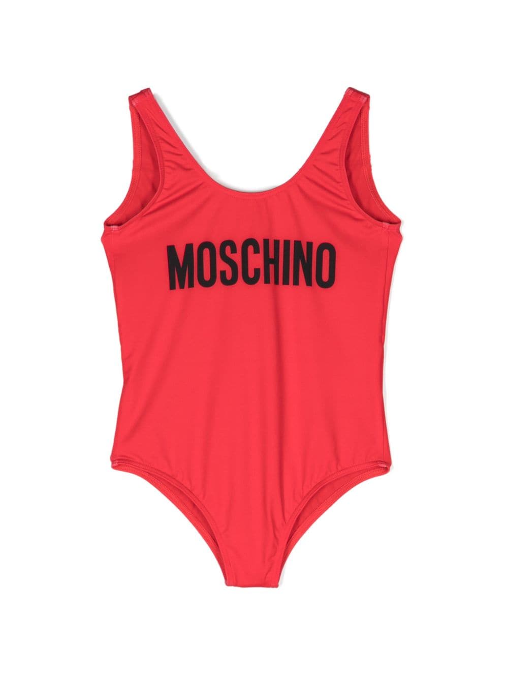 Moschino Kids logo-print sleeveless swimsuit - Red von Moschino Kids