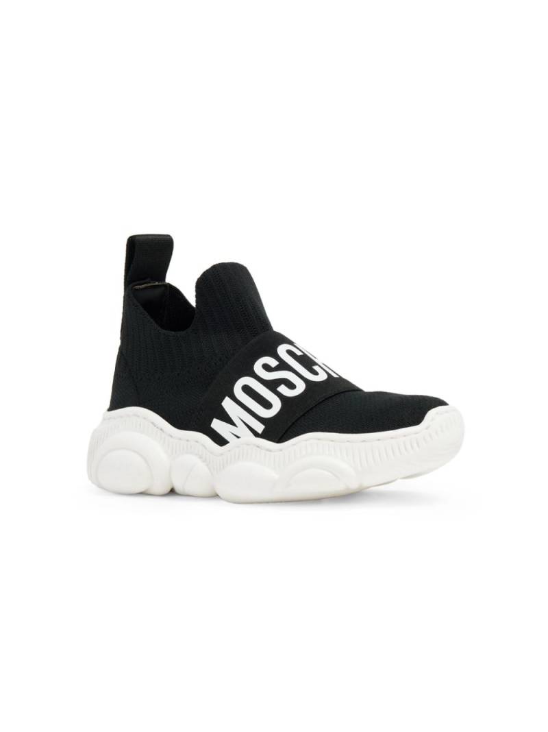 Moschino Kids logo-print slip-on sneakers - Black von Moschino Kids