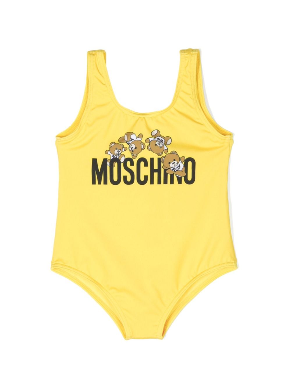 Moschino Kids logo-print swimsuit - Yellow von Moschino Kids