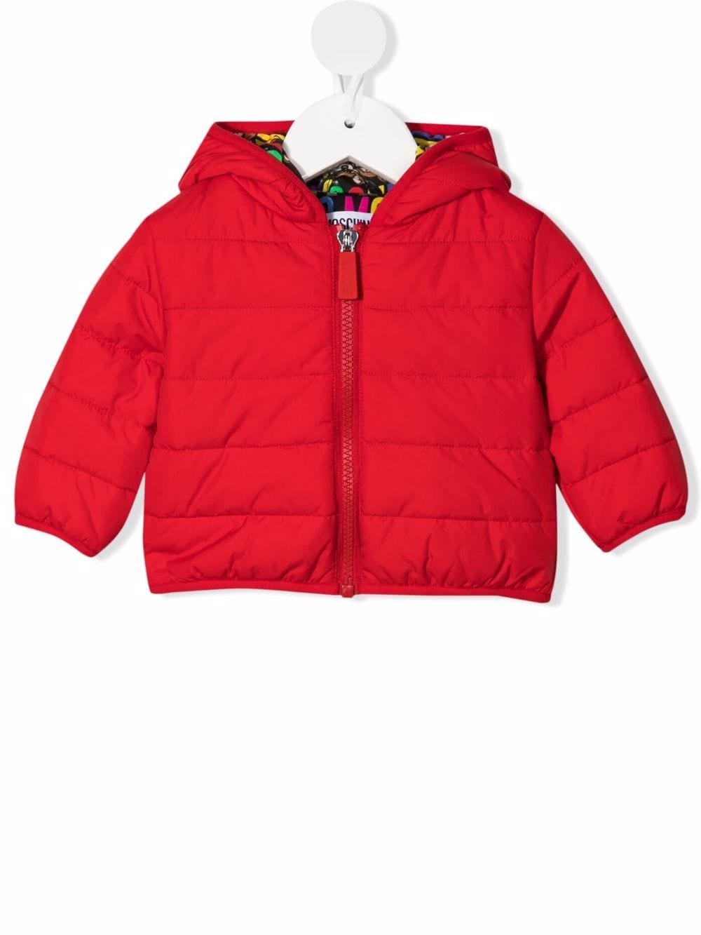 Moschino Kids logo-print zipped padded jacket - Red von Moschino Kids