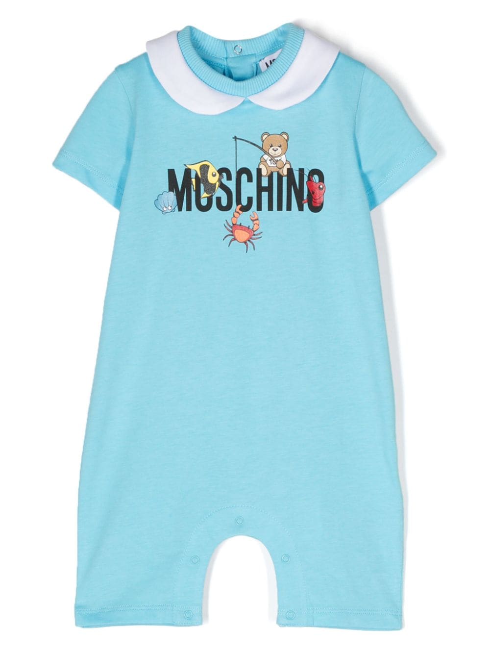 Moschino Kids logo-printed cotton shortie - Blue von Moschino Kids