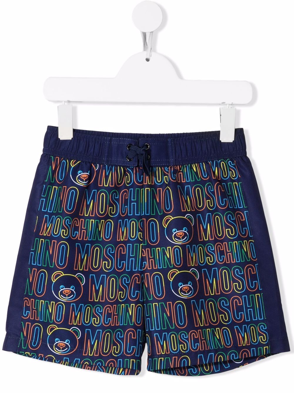 Moschino Kids logo swim shorts - Blue von Moschino Kids