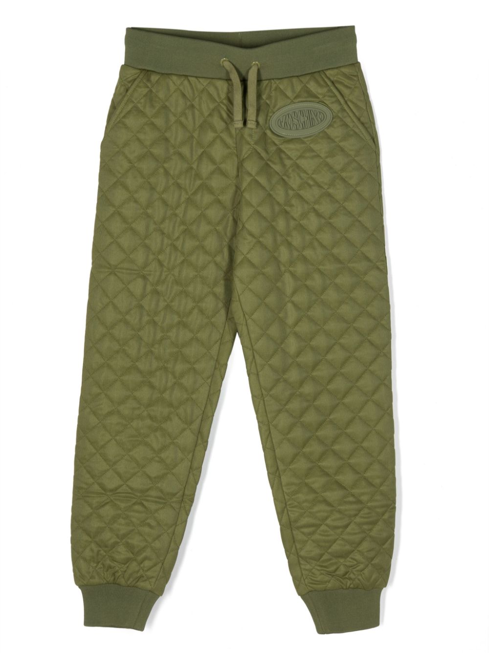 Moschino Kids matelassé-effect track pants - Green von Moschino Kids