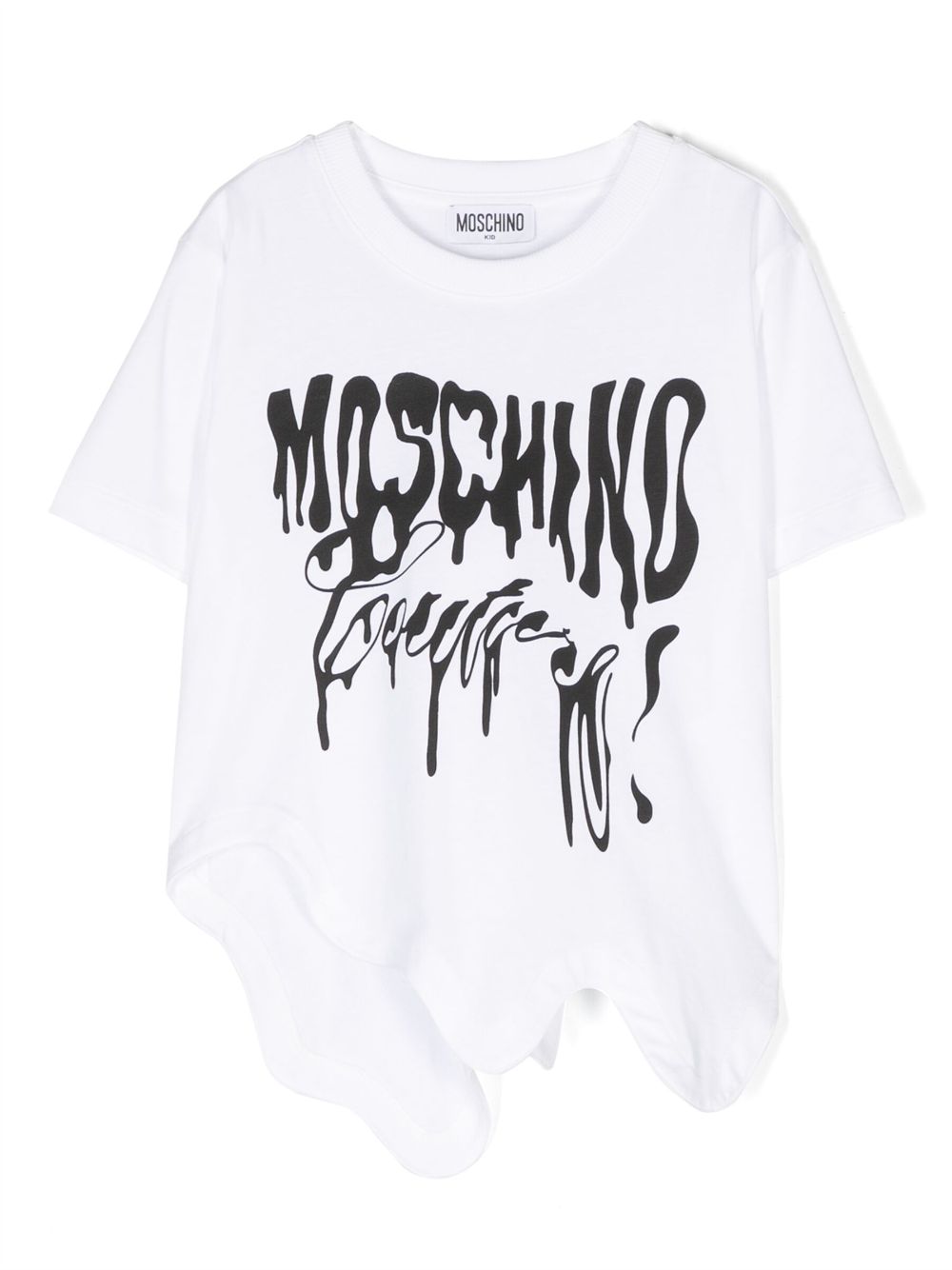 Moschino Kids melted-logo cotton T-shirt - White von Moschino Kids