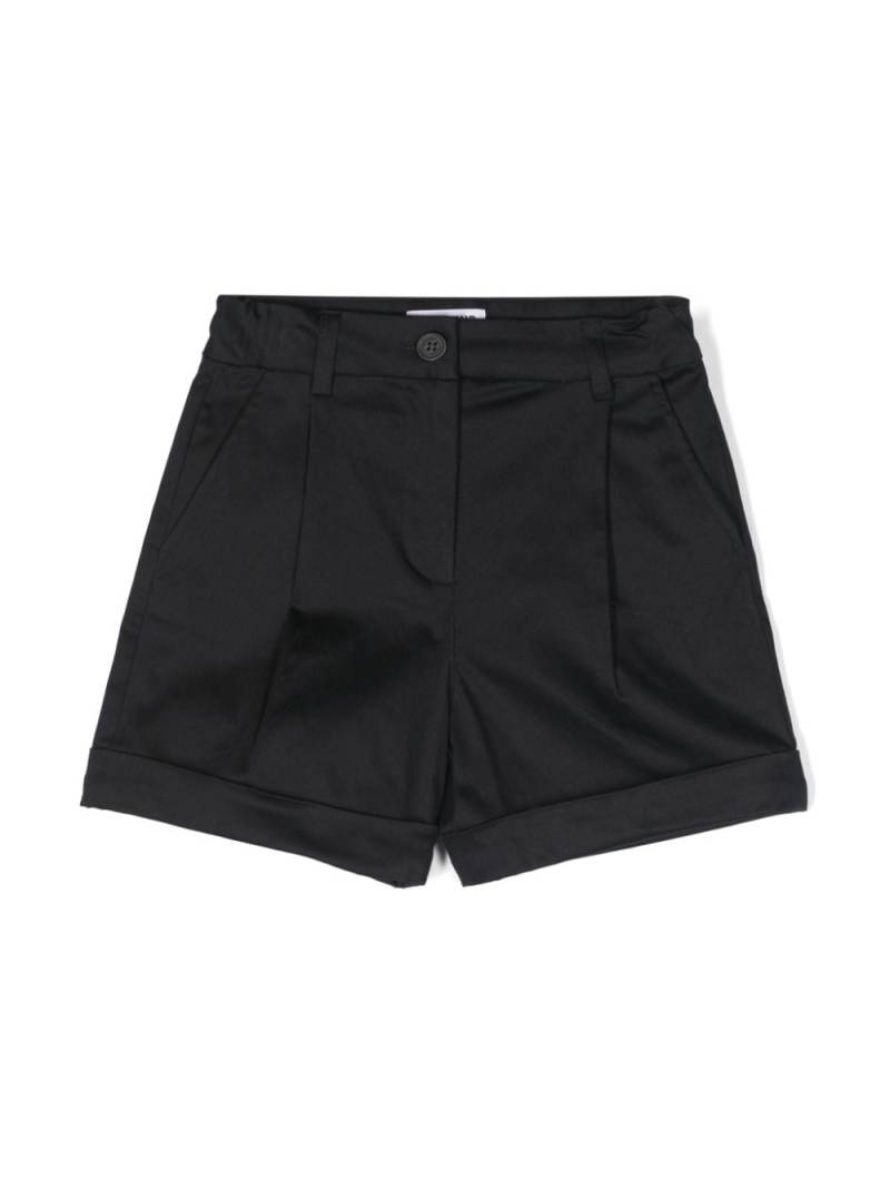 Moschino Kids pleated stretch-cotton shorts - Black von Moschino Kids