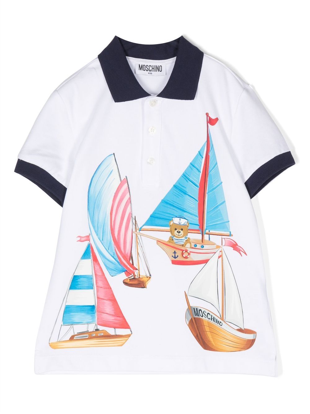 Moschino Kids sailor-teddy polo shirt - White von Moschino Kids