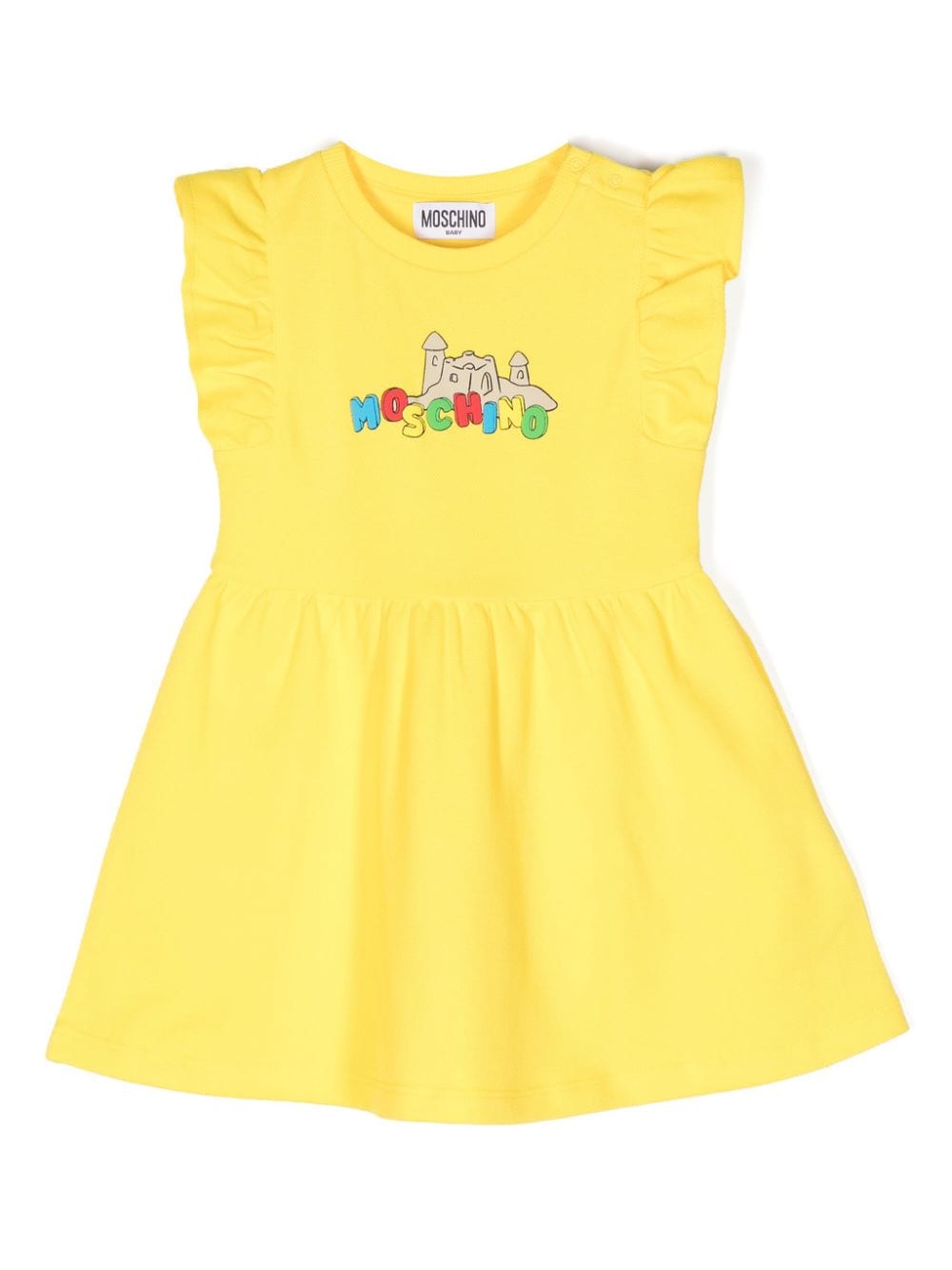 Moschino Kids sandcastle logo-print cotton dress - Yellow von Moschino Kids