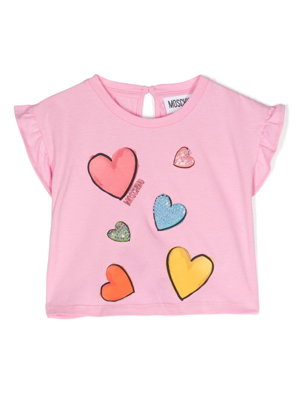 Moschino Kids sequin embellishment T-shirt - Pink von Moschino Kids