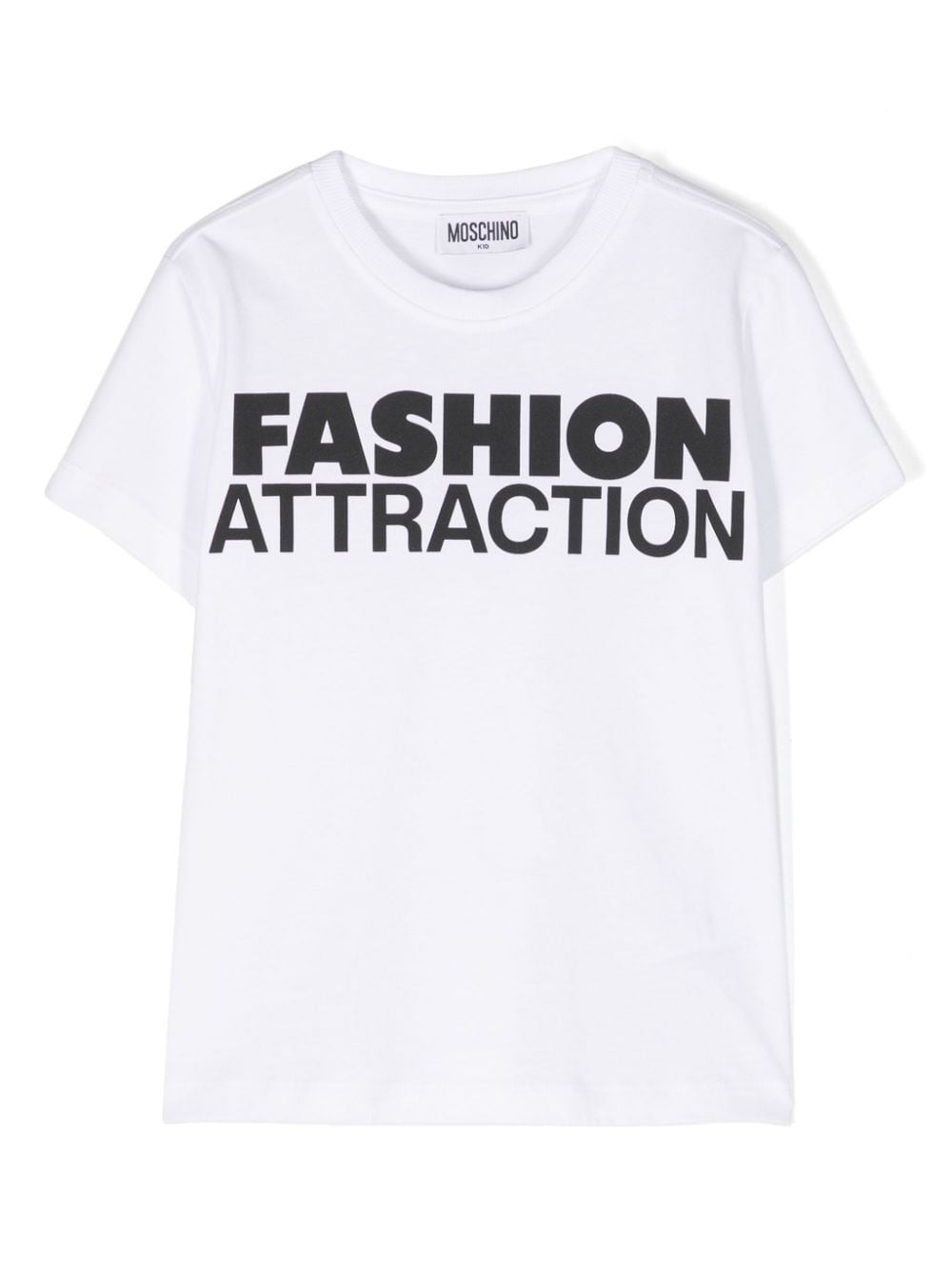 Moschino Kids slogan-print cotton T-shirt - White von Moschino Kids