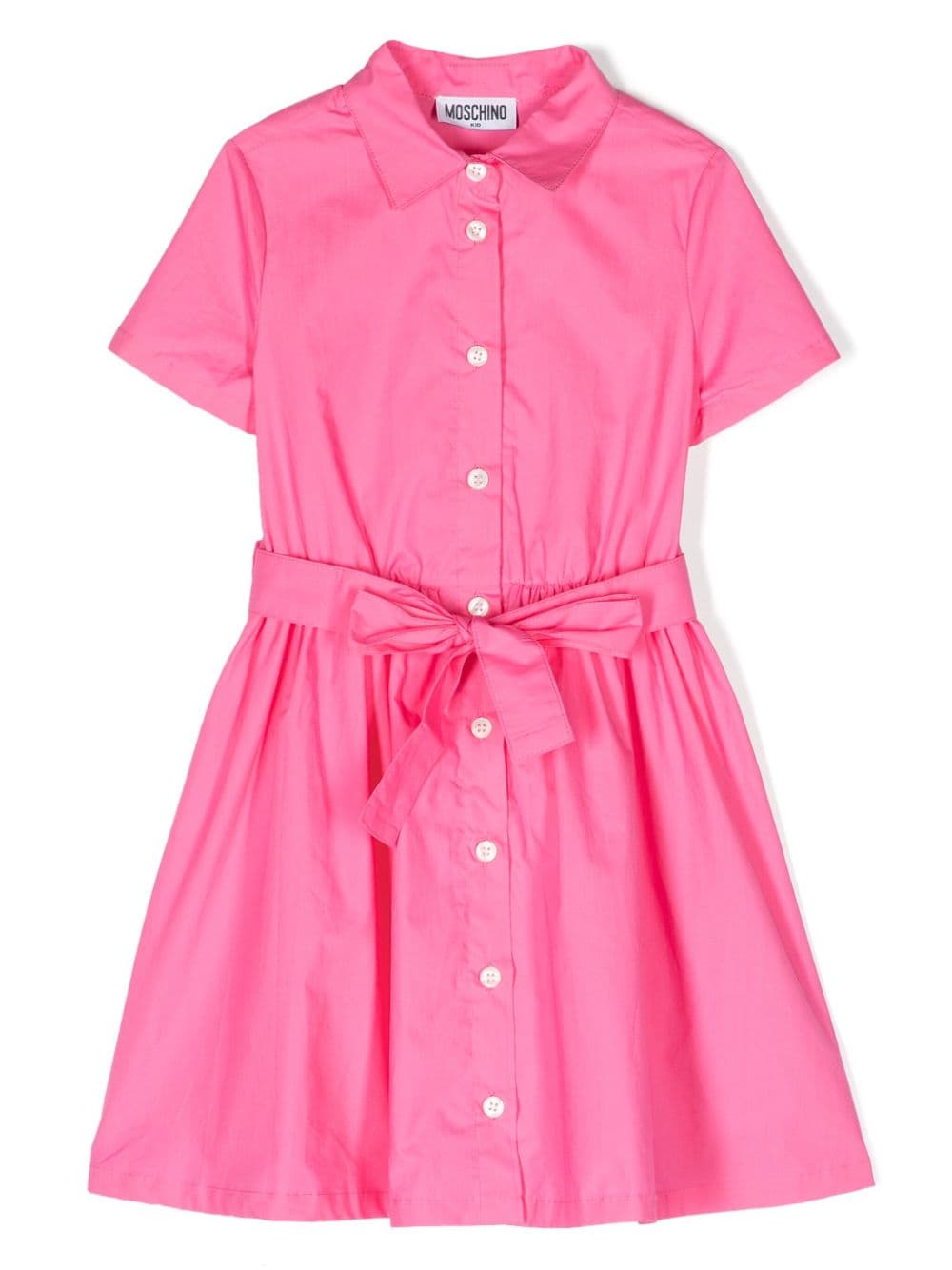 Moschino Kids slogan-print cotton shirtdress - Pink von Moschino Kids